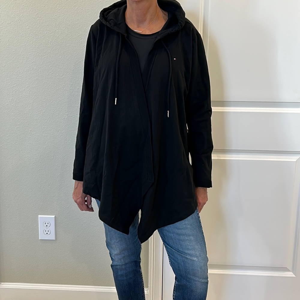 Tommy Hilfiger Black hooded open Cardigan